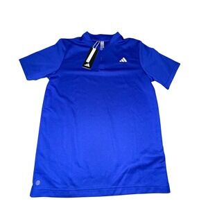 Boys Adidas Sport Royal Blue Short Sleeve Polo Shirt Size 13/14 Y